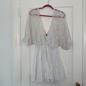 @freepeople gauze cover up. Ivory, size medium.